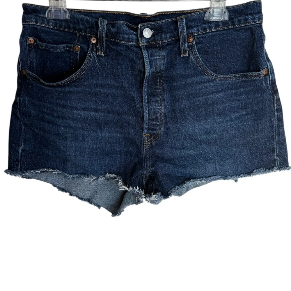 Levi's 501® Original‎ High Rise Denim Dark Wash Shorts Sz 32